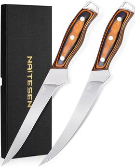 Naitesen Nntg02g Professional Boning Knife And Fillet Set 2 Super Sharp Outstanding Fle