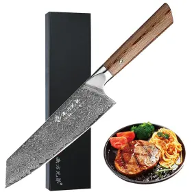 Nanfang Brothers 972322410697 Damascus Santoku Knife 7 Inch Light Weight Professional Super Steel