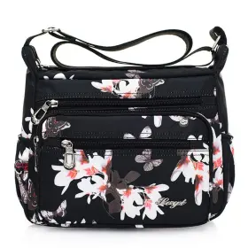 Nawoshow 591817463246 Nylon Floral Multi-pocket Crossbody Purse Bags For Women Travel Shoulder Bag