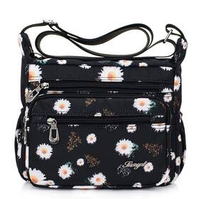 Nawoshow 591817463253 Nylon Floral Multi-pocket Crossbody Purse Bags For Women Travel Shoulder Bag