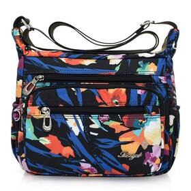Nawoshow 591817463260 Nylon Floral Multi-pocket Crossbody Purse Bags For Women Travel Shoulder Bag