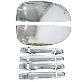 Newyall J0587sta Pack Of 4 Chrome Door Handle And 2 Upper Half Mirror Cover For Chevro