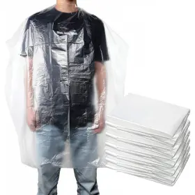 Nai-cli-000009-xq Niceyst 100 Pcs Disposable Capes 51x35 Inch Transparent Waterproof Shampoo Barber Hai