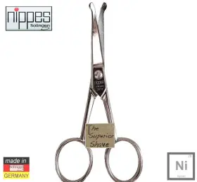 Nippes 006691002909 Solingen 4 Inch Nickel Plated Carbon Steel Nose Hair Scissors Made In Germany