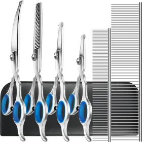 Niura 786213257218 7 In 1 Professional Pet Grooming Kit - Scissors Set For