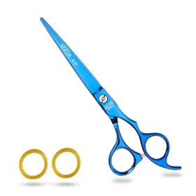 Nixcer 804467070145 Professional Series Razor Edge Key Screw Hair Cutting Scissor 6.5 Inch Blue
