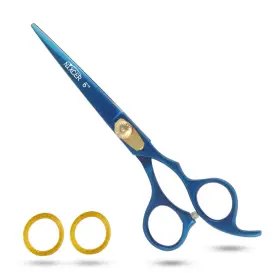 Nixcer 804467070398 Professional Shears Razor Edge Hair Cutting Scissors 6 Inch Blue