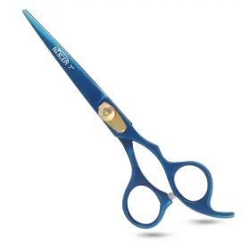 Nixcer 804467168019 Professional Series Razor Edge Hair Cutting Scissors 7 Inch Blue