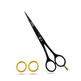 Nixcer 804467235629 Professional 6.5 Inch Flat Shank Hair Cutting Scissors Black Lot Of 150