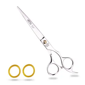 Nixcer 804467381883 Professional Series Razor Edge Key Screw Hair Cutting Scissor 6.5 Inch Silver