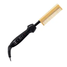 No 705372675053 Ceramic Electrical Pressing Comb Black And Gold