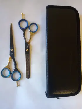 61223 Nomi Brothers Hair Cutting And Thinning Scissors Set 2pcs Salon Barber Tools