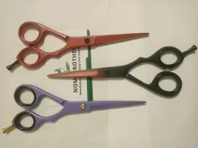 6787 Nomi Brothers 3pcs Barber Scissors Set Plasma Coated Japanese Hair Cutting Kit