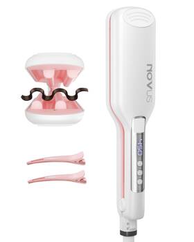 Novus Nv210a-13 Hair Crimper Waves And 4-barrel Wave Curling Iron Shallow Cu