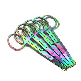 Odontomed2011 Od2011-d-1969-r 5 Pcs 3.5 Inch Rainbow Nose Scissors Mustache Hair Ear Beard Tr