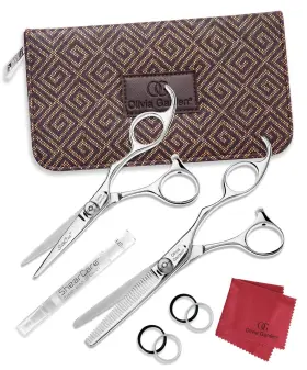 640-skc01 Olivia Garden Likenew Silkcut Professional Hairdressing Shear And Th Sz 5 Inch Kit