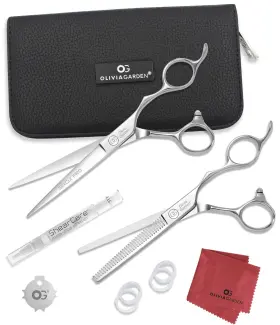 640-skpc05 Olivia Garden Silkcutpro Shear And Thinner Zipper Case Deal 6.5 Inch Contains Skp