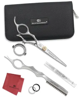 640-swc-lh Olivia Garden Swivelcut Professional Hairdressing Shears Intro Case Deal - Left
