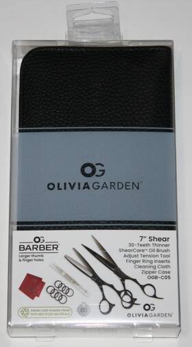 Olivia Garden Ogb-c05 Og Barber Shears 7 Inch Shear And 30 Teeth Thinner New