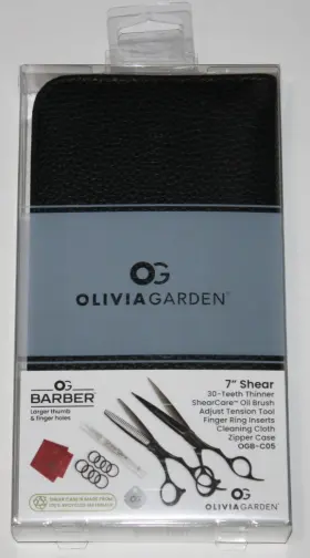 Ogb-c05 Olivia Garden Og Barber Shears 7 Inch Shear And 30 Teeth Thinner New