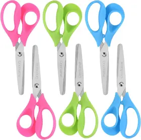 Onename 726084842762 Left-handed Kids Scissors 5 Inch Stainless Steel 6 Pack