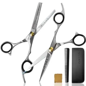 Ont 810103871182 7 Inch Professional Hair Cutting And Thinning Shears Kit - Japanese Steel Barber Sciss