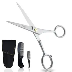 Ontaki 810103870079 5 Inch German Beard Scissors And Mustache - 2 Combs Comb Ontaki 810103870079 5 Inch German Beard Scissors And Mustache - 2 Combs Comb