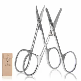 Ontaki 810103870154 Curved And Rounded Facial Hair Scissors For Men - Mustache Nose Beard Ontaki 810103870154 Curved And Rounded Facial Hair Scissors For Men - Mustache Nose Beard