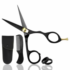 Ontaki 810103871595 5.5 Inch Japanese Steel Beard Scissors And Mustache - Ergonomic Ben