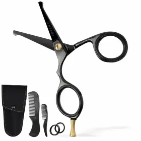 Ontaki 810103871939 4.2 Inch Japanese Steel Rounded-tip Beard And Mustache Scissor - Ergonomic B