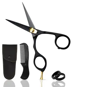Eb-on-051-parent Ontaki Hair Cutting Scissors - 5.5 In Ergonomic Black Left Handed 420c Ja
