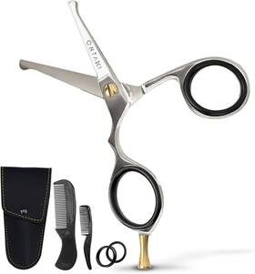 Ontaki Eb-on-057 4.2 Inch Japanese Steel Beard Mustache Nose And Ear Hair Trimming Scissors