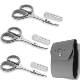Pafason 313032049092 Ultra Sharp Beard Scissors Set High Precision Straight Curved Round Tip