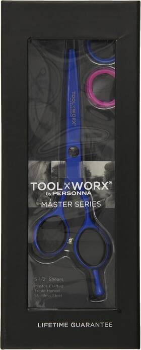 Personna 722195200019 Toolworks By Master Series 5-1/2 Inch Cobalt Blue Hair Shears