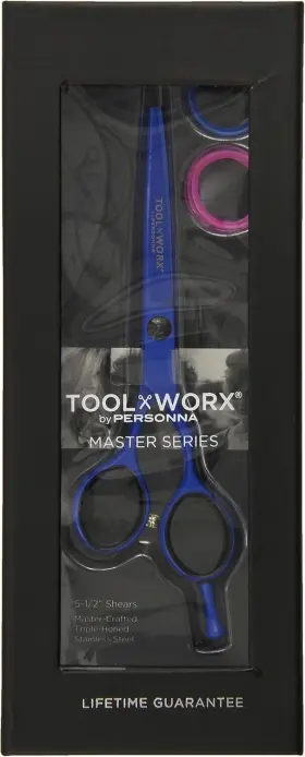 Personna 722195200019 Toolworks By Master Series 5-1/2 Inch Cobalt Blue Hair Shears