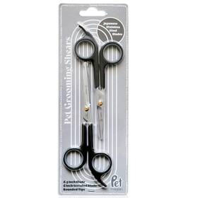 Pet Magasin Pet0000101b Japanese Stainless Steel Grooming Scissors 2 For Large Black
