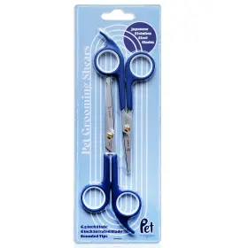 Pet0000102b Pet Magasin Japanese Stainless Steel Grooming Scissors 2 For Large Blue
