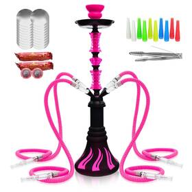 Plogsee Pt003 22 Inch Hookah Set With Everything Premium Shisha Up To 4 Pe... Fast Ship