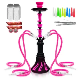 Pt003 Plogsee 22 Inch Hookah Set With Everything Premium Shisha Up To 4 Pe... Fast Ship