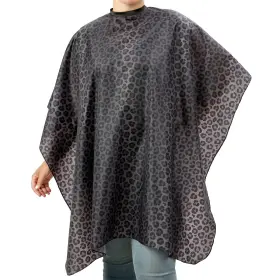Plum Hill 850042945094 Waterproof Black Leopard Hairdresser Cape - Hair Cutting And Shampoo Wit