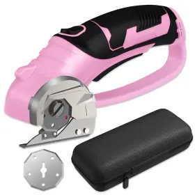 Pjd-02p Pratuor Cordless Electric Scissors - 4v Rechargeable Rotary Cutter With Safety Lock &