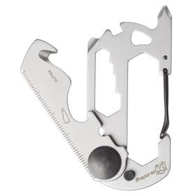Prepared4x 860002547596 Multitool Carabiner Keychain 10-in-1 Stainless Steel Edc Tact