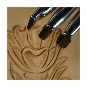 Pro Leather Carvers 642108480256 Stainless Steel Barry King - 3-piece Smooth Extra Steep Angle Beveler Set Le