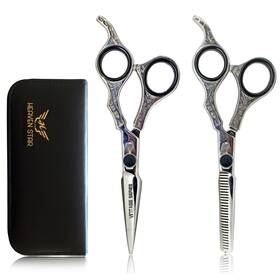 Pro Scissors Vs7861 6.5 Inch Professional Hair Cutting And Thinning Shears Set Japanese Stainless Steel