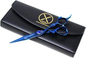 Professional 313045538576 Pro Blue Dragon Hair Cutting Sharp Barber Scissors 7 Inch Light Weight German Made S