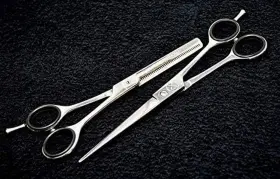 Professional 445017056009 Pro Hair Cutting Sharp Barber Scissors And Thinning Shears Light Weight German M