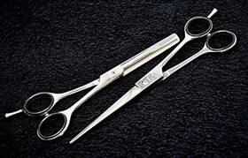 Professional 445051766780 Pro Hair Cutting Sharp Barber Scissors And Thinning Shears Light Weight German M