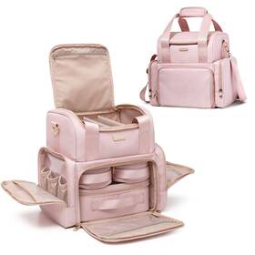 Prokva Capk00402 Large Makeup Cosmetic Bag With 3 Removable Case Double Layer Travel O