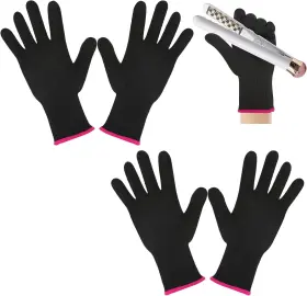 C3kcmzq1u Ptwola 2 Pair Heat Resistant Gloves For Hair Styling Professional Hot Hand Black