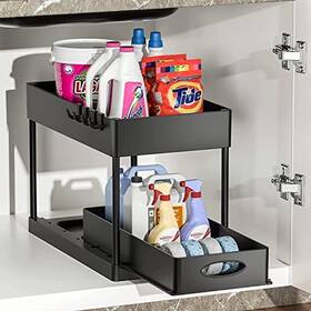 Puiluo 718430185265 Undersink Organizers Matt Black